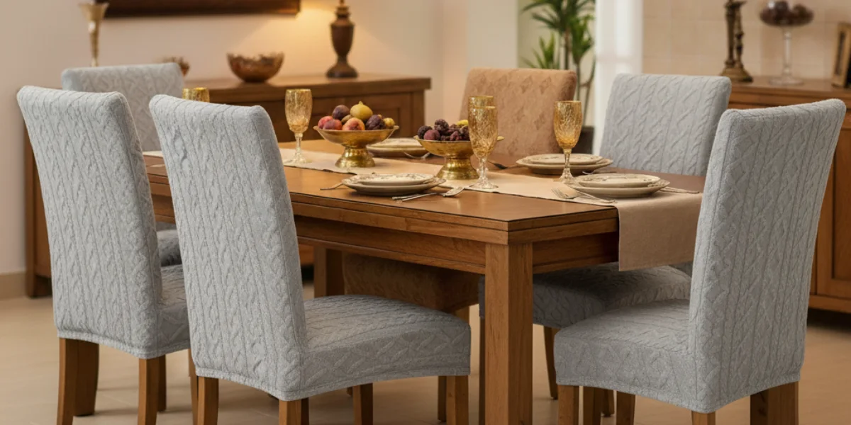 اكتشفي 5 طرق ذكية وسهلة لتجديد كراسي السفرة من غير تنجيد! جربي كفر كراسي السفرة الجاكار من "كسوة" وغيّري شكل بيتك في دقيقة واحدة.