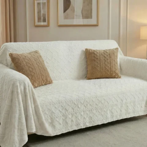 طقم 4 أكياس خدادية فرو جاكار فاخر