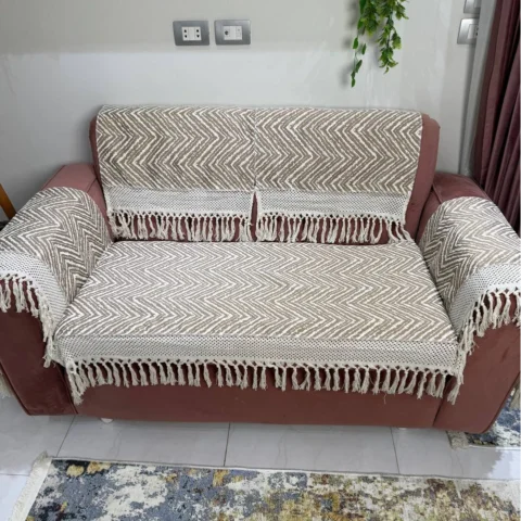 طقم ركنة بياضات 3 قطعة شكل زجزاج